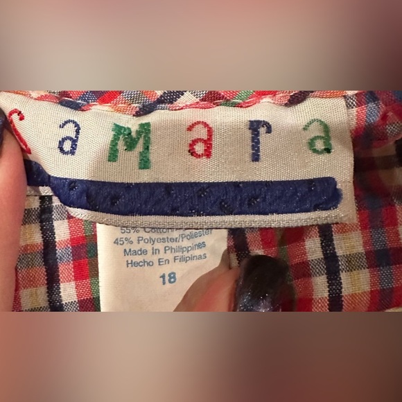 Vintage Samara  Red plaid jon jon - Picture 2 of 2